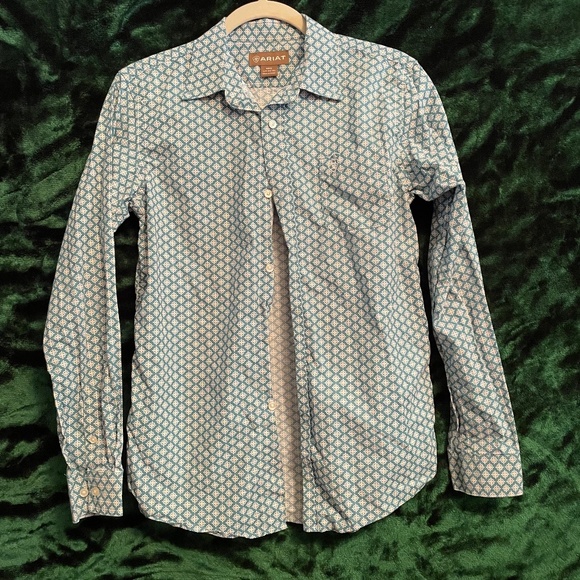Blue Ariat Long Sleeve - Picture 1 of 3